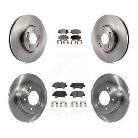 Front Rear Disc Brake Rotors And Ceramic Pads Kit For Hyundai Veloster