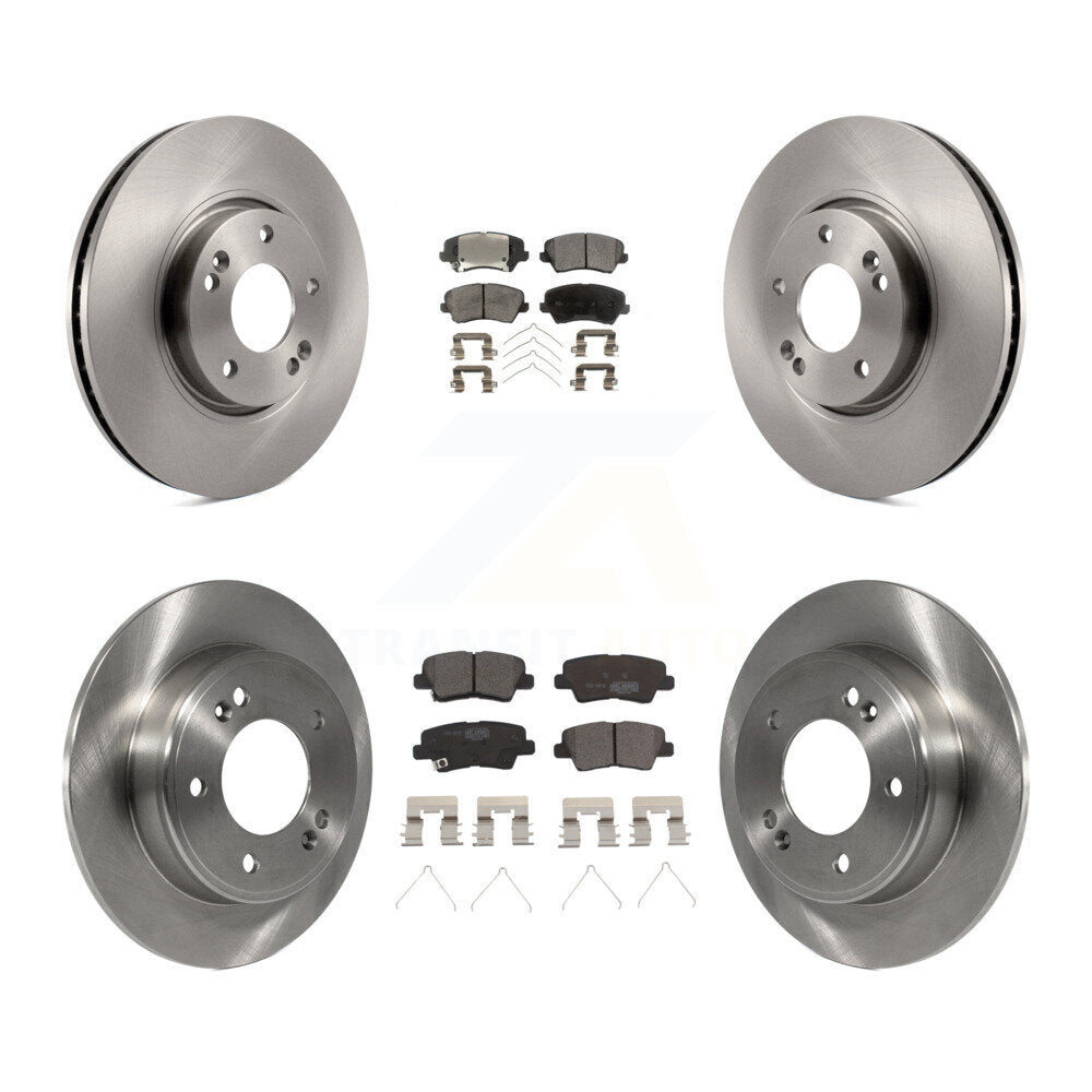 [Front+Rear] 2016 Hyundai Veloster Tech SE Premium OE Brake Rotors & Ceramic Pads Kit For Max Braking