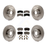 [Front+Rear] 2017 Porsche Macan Base Premium OE Brake Rotors & Ceramic Pads Kit For Max Braking
