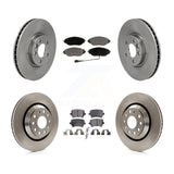 Front Rear Disc Brake Rotors And Ceramic Pads Kit For Volkswagen CC AWD