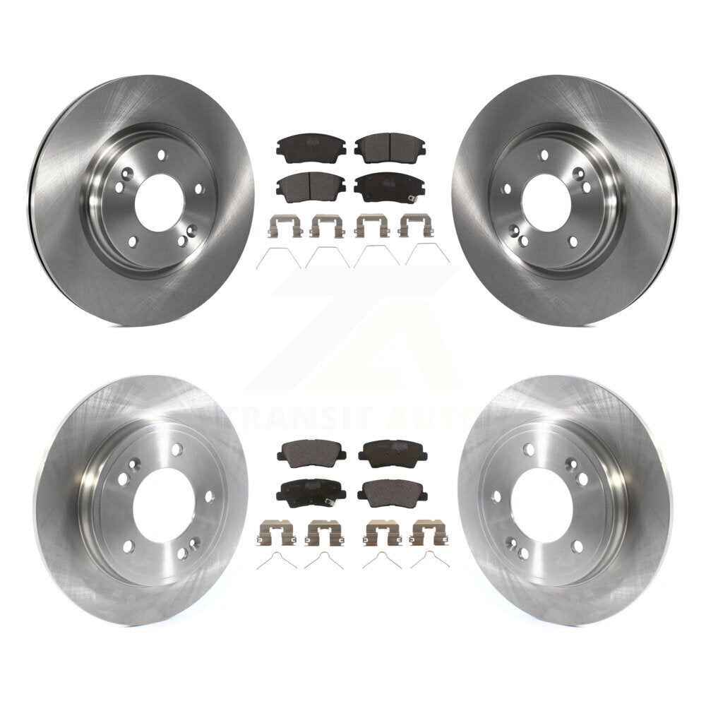 [Front+Rear] 2017-2020 Hyundai Elantra 1.6L Premium OE Brake Rotors & Ceramic Pads Kit For Max Braking