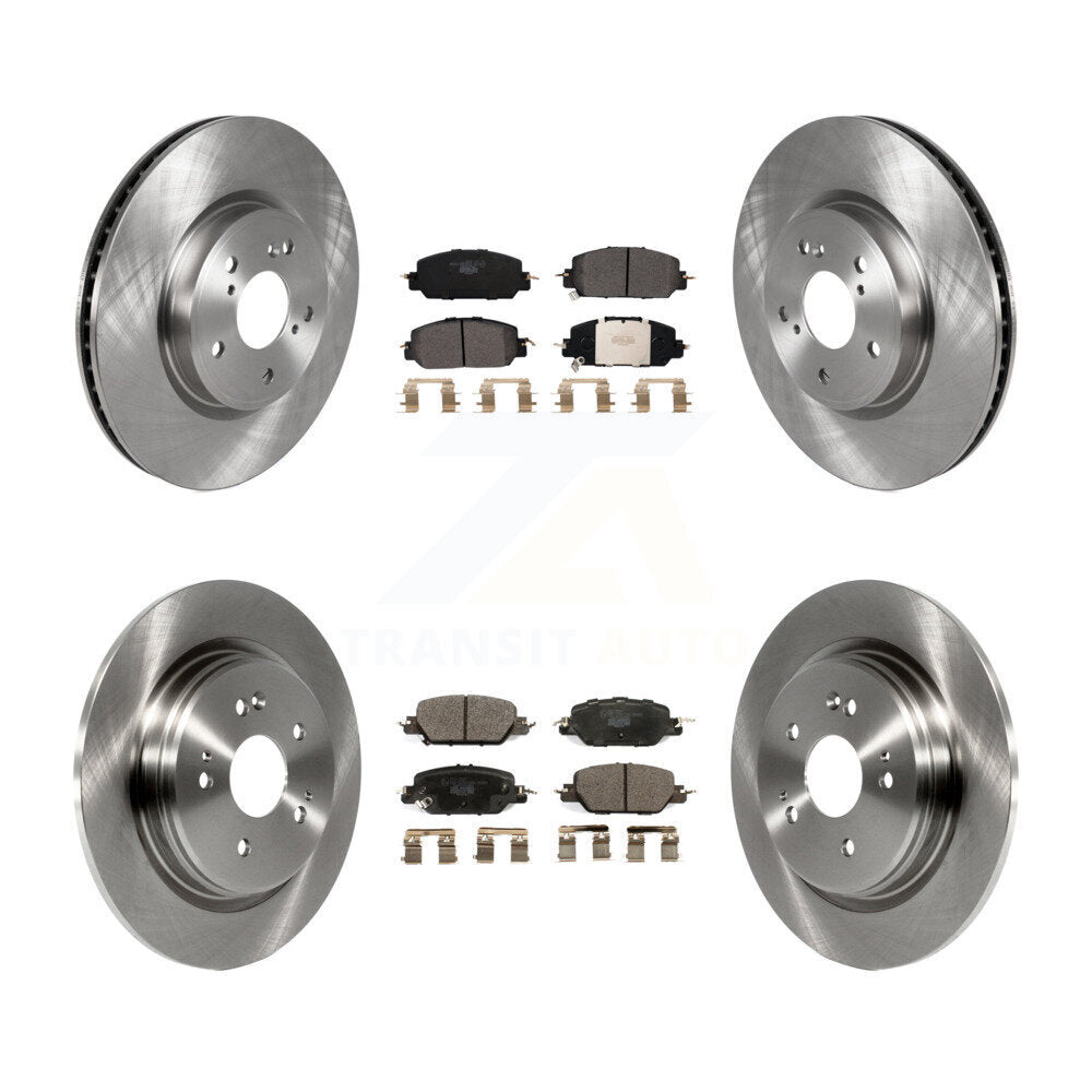 Front Rear Disc Brake Rotors And Ceramic Pads Kit For Honda CR-V