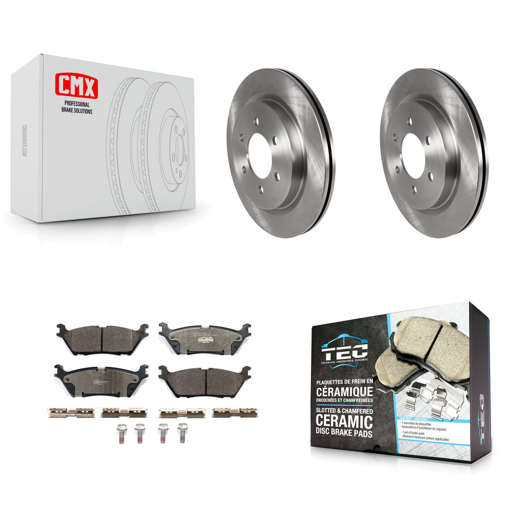 Rear Brake Rotor And Ceramic Pad Kit For Ford F-150 Expedition Lincoln Navigator