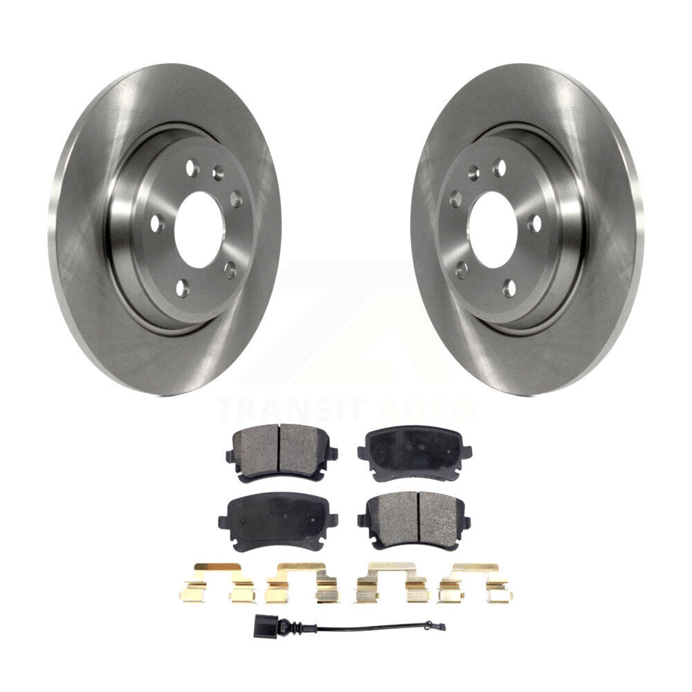 Rear Disc Brake Rotors And Ceramic Pads Kit For Audi Q5 A4 allroad