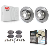 Rear Disc Brake Rotors And Ceramic Pads Kit For Audi TT Quattro RS