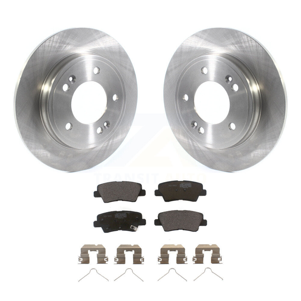 Rear Disc Brake Rotors And Ceramic Pads Kit For Hyundai Elantra Kia Niro Ioniq