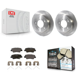 Rear Disc Brake Rotors And Ceramic Pads Kit For Hyundai Elantra Kia Niro Ioniq
