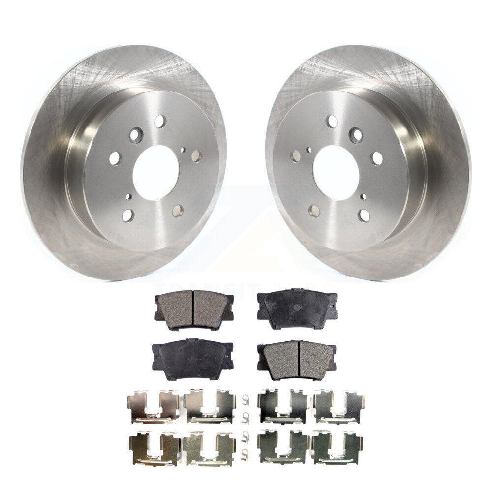 Rear Disc Brake Rotors And Ceramic Pads Kit For Toyota Camry