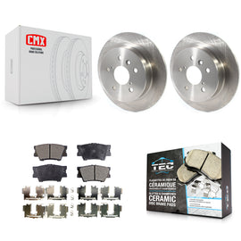 Rear Disc Brake Rotors And Ceramic Pads Kit For Toyota Camry