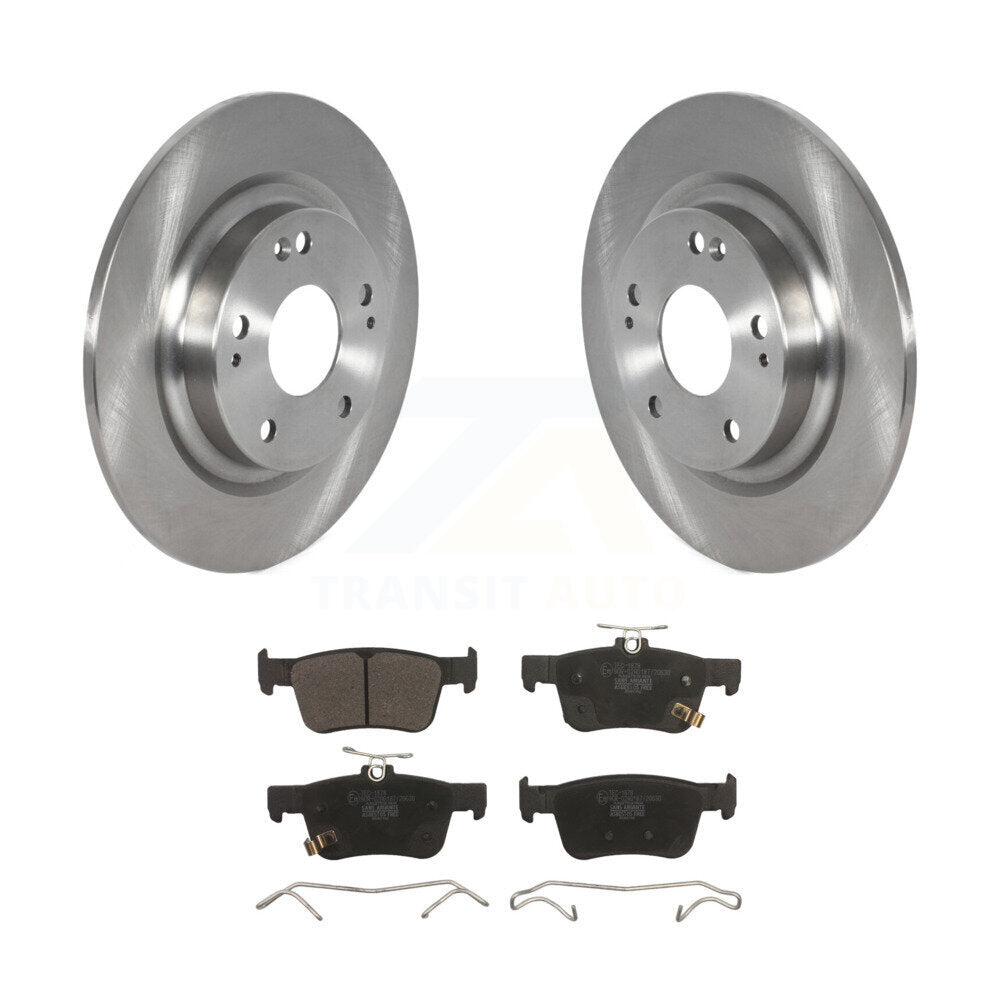 Rear Disc Brake Rotors And Ceramic Pads Kit For Honda Civic