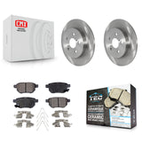 Rear Brake Rotor Ceramic Pad Kit For 19 Toyota Corolla With Manual Parking