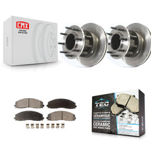 Charger l'image dans la galerie, Front Disc Brake Rotor Hub &amp; Ceramic Pad Kit For Ford F-350 Super Duty F-250 RWD