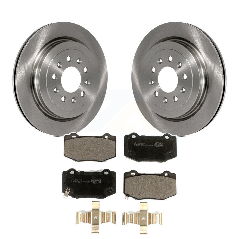 Rear Disc Brake Rotors And Ceramic Pads Kit For 2016-2017 Cadillac ATS V