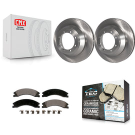 Rear Disc Brake Rotors And Ceramic Pads Kit For Ford E-450 Super Duty