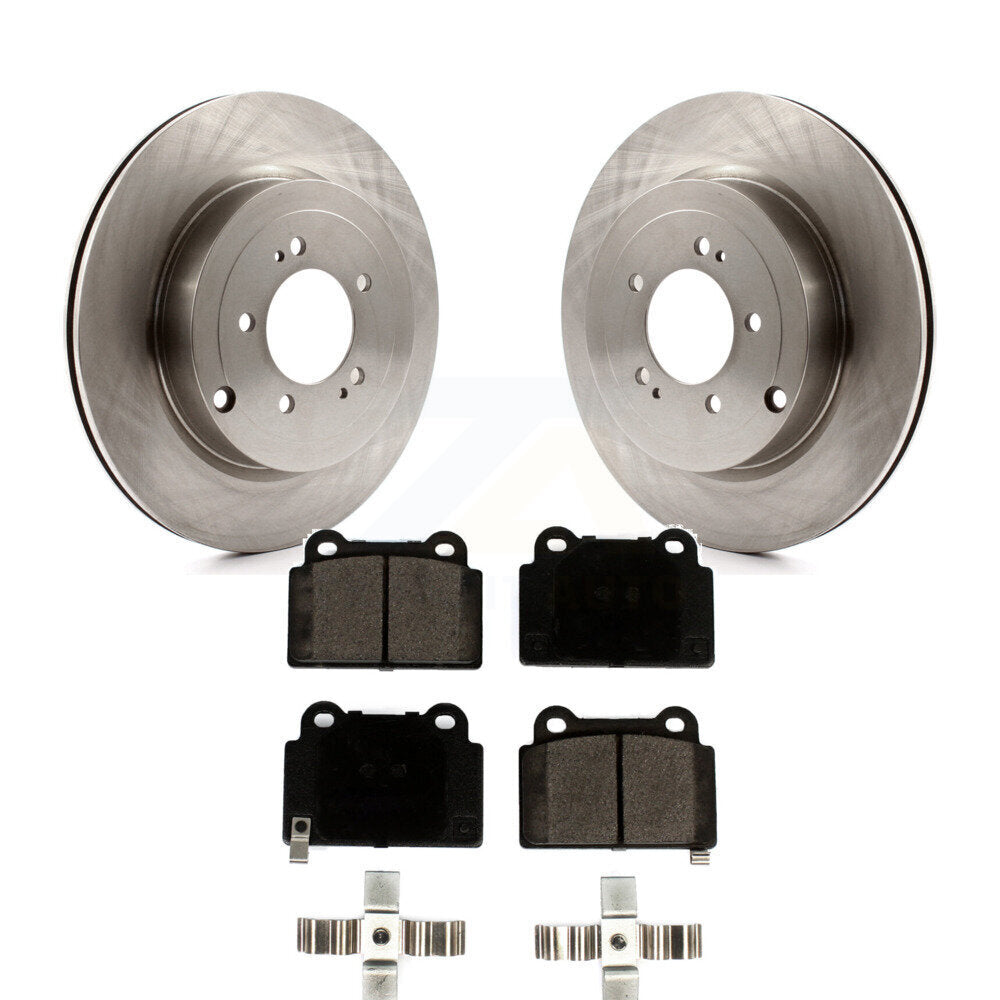 Rear Disc Brake Rotors And Ceramic Pads Kit For Mitsubishi Lancer