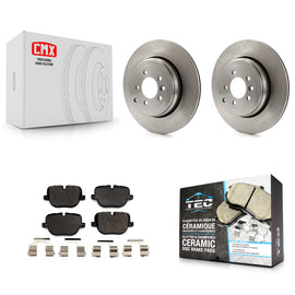 [Rear] 10-13 Land Rover Range Sport Supercharged Premium OE Brake Rotors & Ceramic Pads Kit For Max Braking