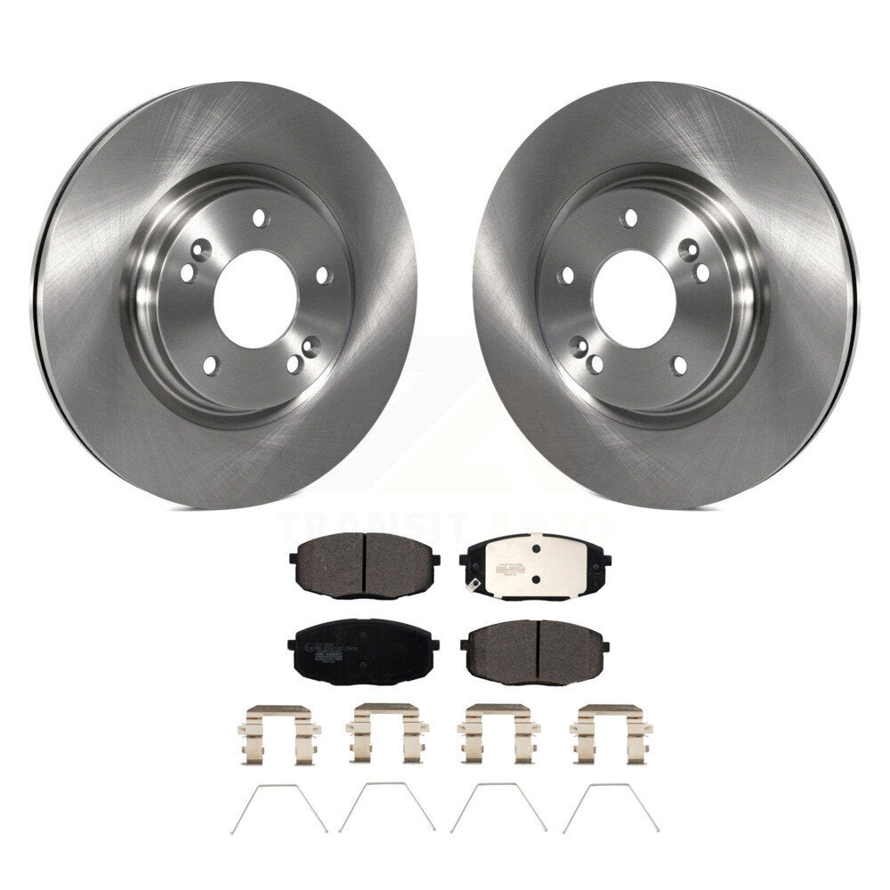 Front Disc Brake Rotors And Ceramic Pads Kit For Kia Forte Hyundai Kona