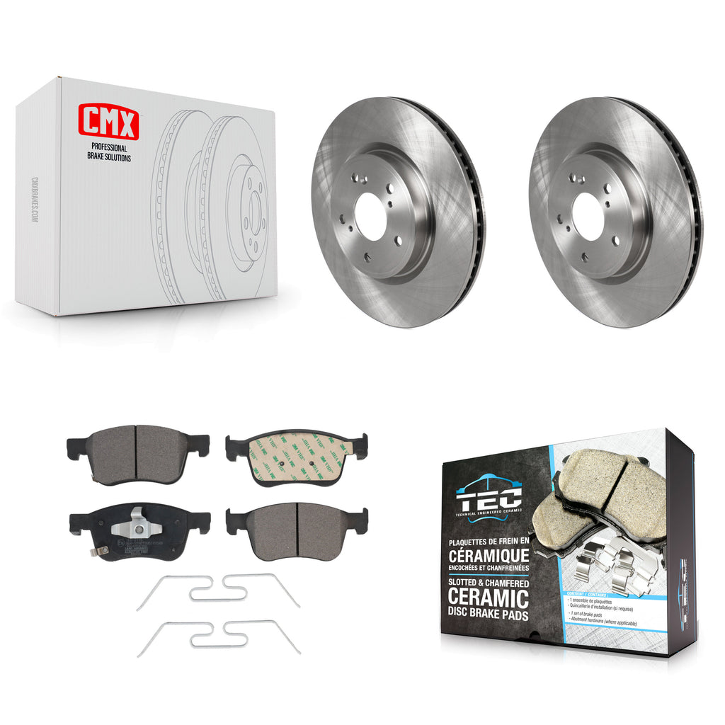 Front Disc Brake Rotors And Ceramic Pad Kit For Honda Accord Acura Civic Integra