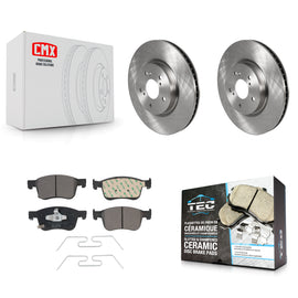 Front Disc Brake Rotors And Ceramic Pad Kit For Honda Accord Acura Civic Integra