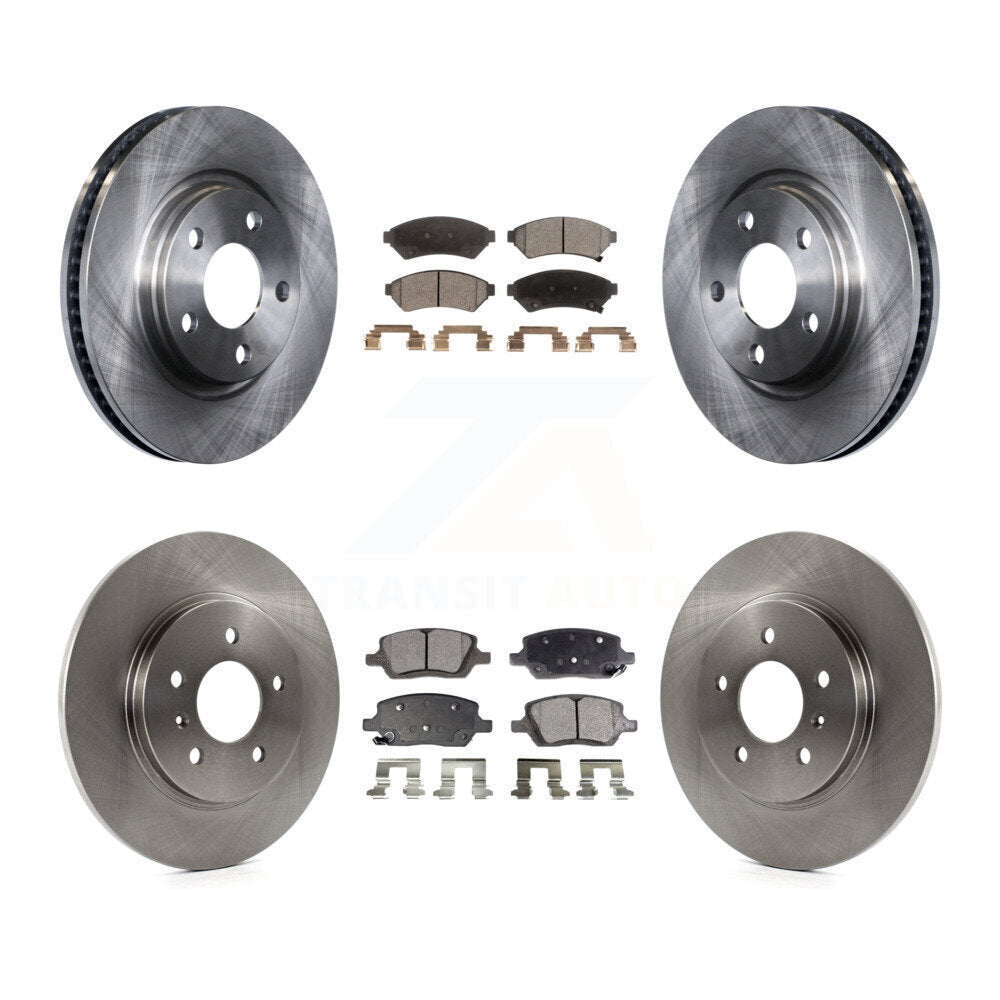 Front Rear Brake Rotors & Ceramic Pad Kit For Chevrolet Uplander Pontiac Montana