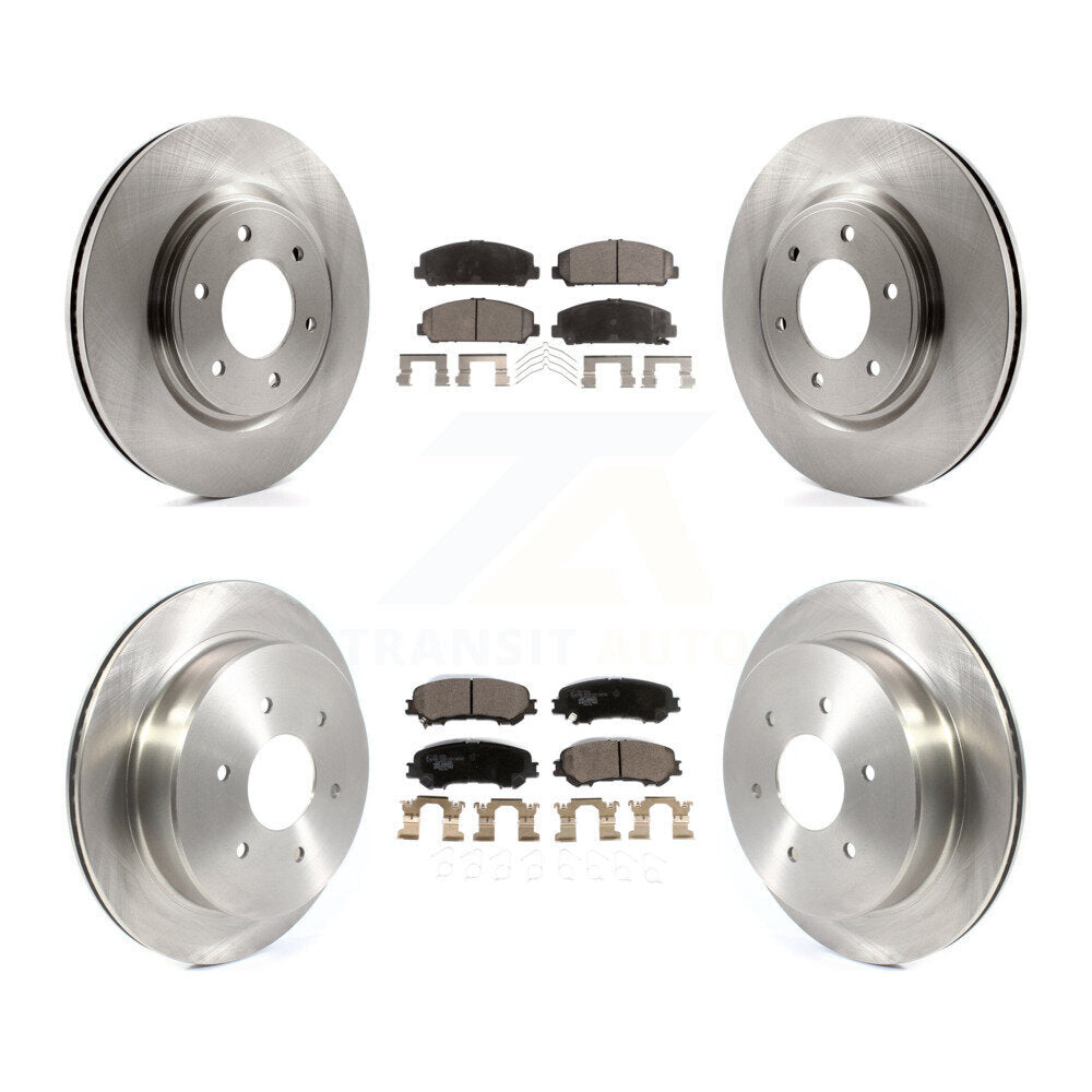 [Front+Rear] 2017-2023 Nissan TITAN Premium OE Brake Rotors & Ceramic Pads Kit For Max Braking