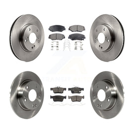 Front Rear Disc Brake Rotors And Ceramic Pads Kit For Honda Civic