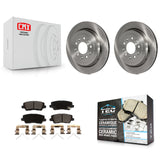 Rear Disc Brake Rotors And Ceramic Pads Kit For Cadillac ATS