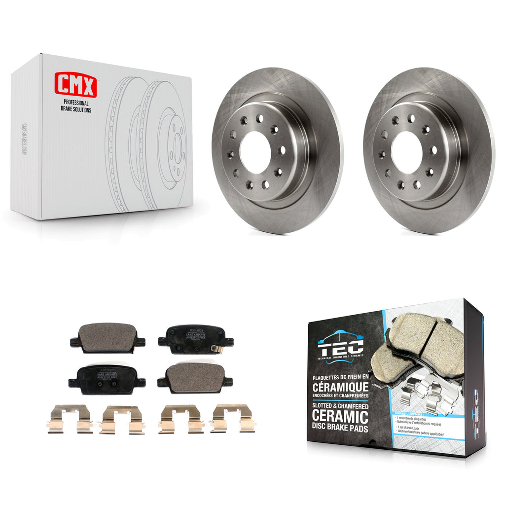 Rear Brake Rotors Ceramic Pad Kit For Chevrolet Malibu With Manual Parking