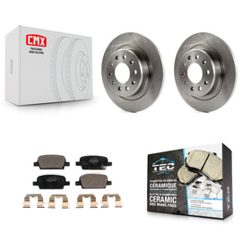 Rear Brake Rotors Ceramic Pad Kit For Chevrolet Malibu With Manual Parking
