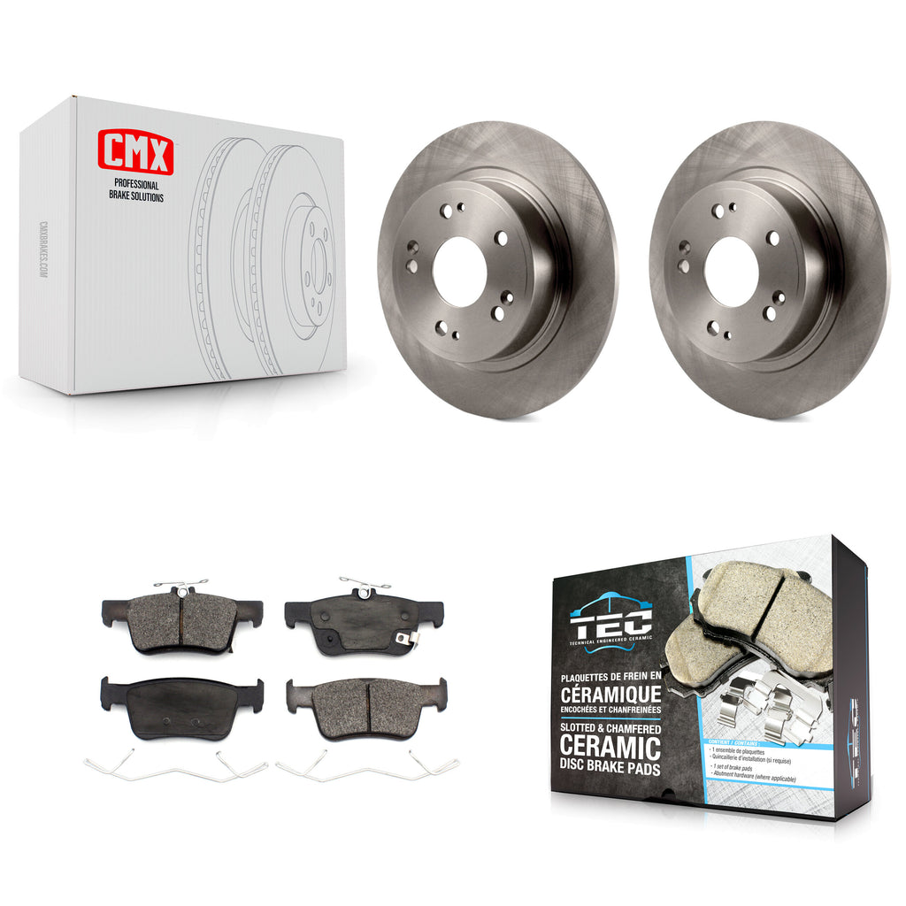 [Rear] 2018-2022 Honda Accord Premium OE Brake Rotors & Ceramic Pads Kit For Max Braking