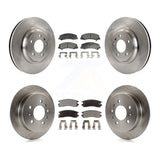 Front Rear Disc Brake Rotors And Ceramic Pads Kit For Buick LaCrosse Allure