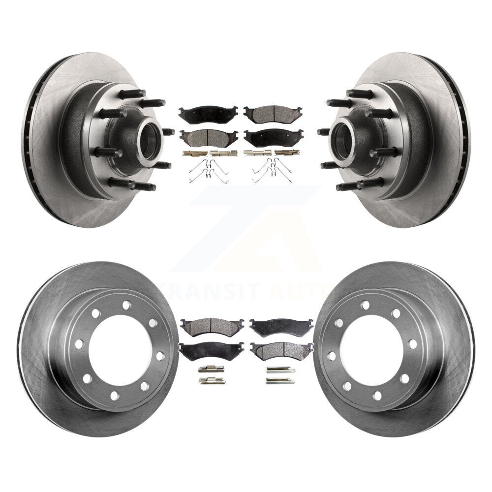 [Front+Rear] 2007 Ford E-150 From 10 17 06 Premium OE Brake Rotors & Ceramic Pads Kit For Max Braking