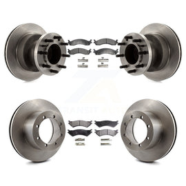 Front Rear Disc Brake Rotors And Ceramic Pads Kit For Ford E-350 Super Duty