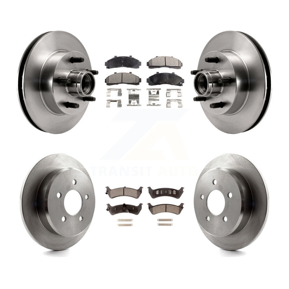 Front Rear Disc Brake Rotors And Ceramic Pads Kit For Ford Ranger