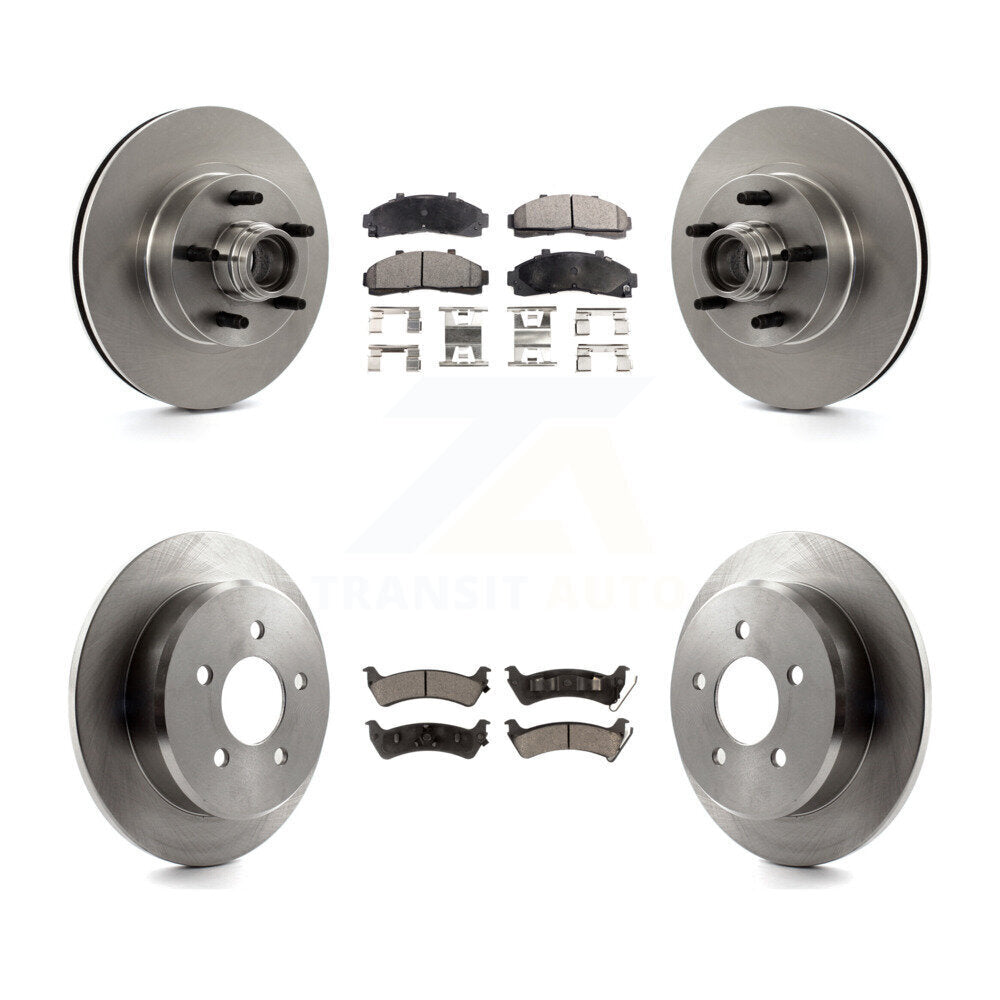 Front Rear Brake Rotors Ceramic Pad Kit For 2001 Ford Explorer RWD From 01 02