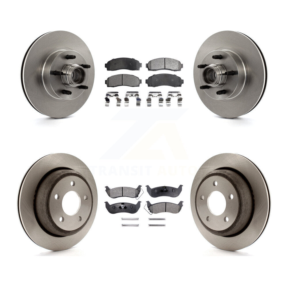 Front Rear Disc Brake Rotors And Ceramic Pads Kit For Mazda B2300