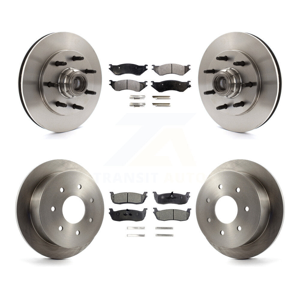 Front Rear Disc Brake Rotors And Ceramic Pads Kit For Ford F-150 F-250 HD