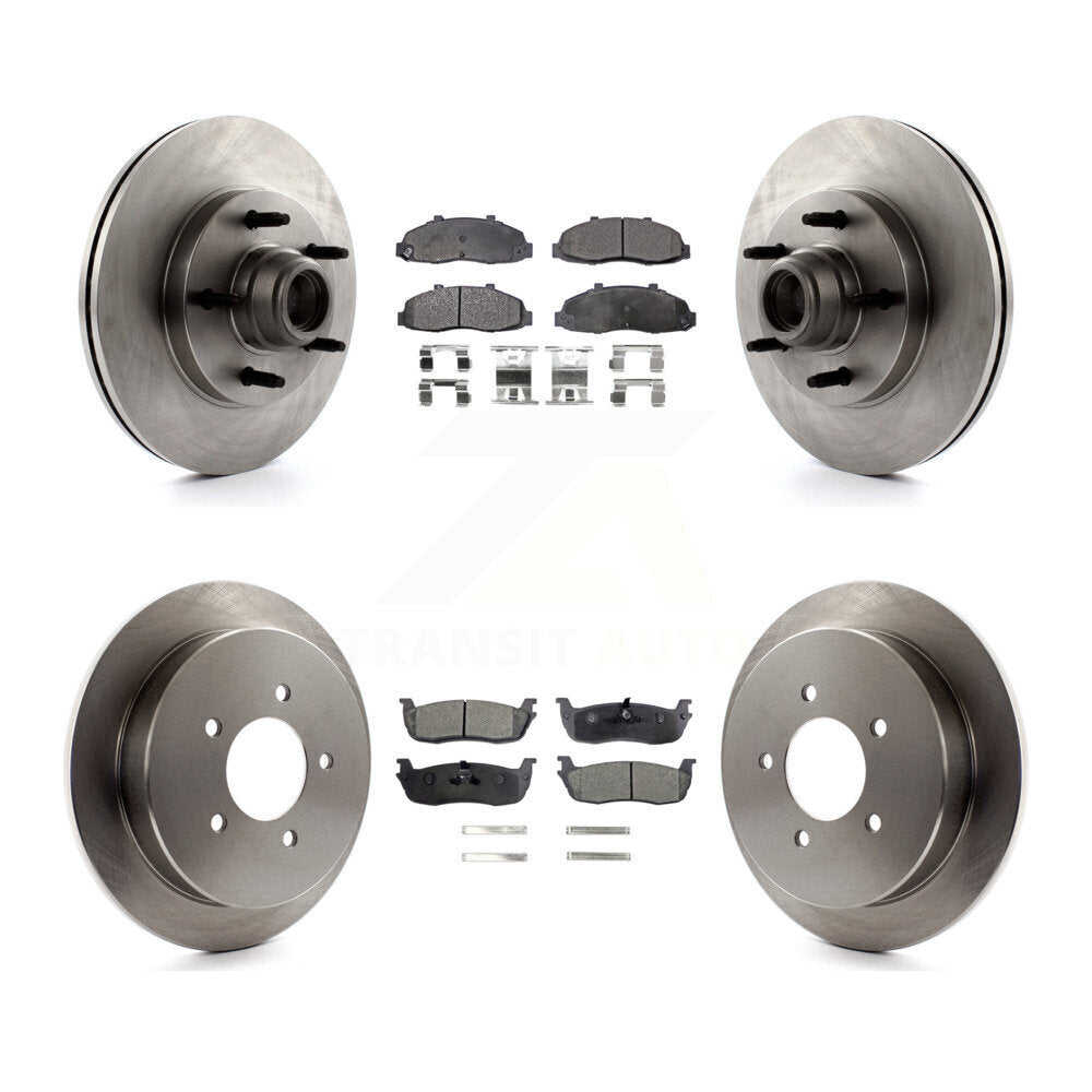 Front Rear Disc Brake Rotors And Ceramic Pads Kit For Ford F-150