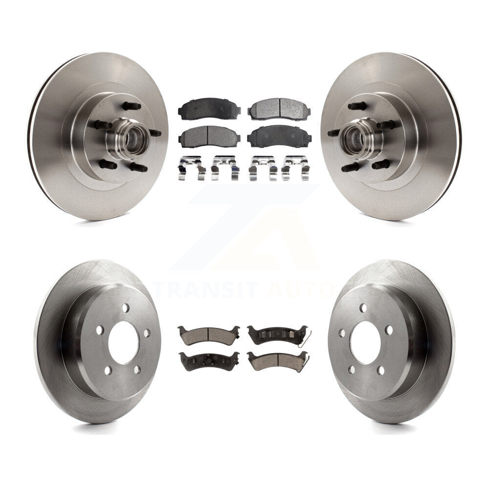 Front Rear Disc Brake Rotor And Ceramic Pad Kit For Ford Explorer Sport Trac RWD
