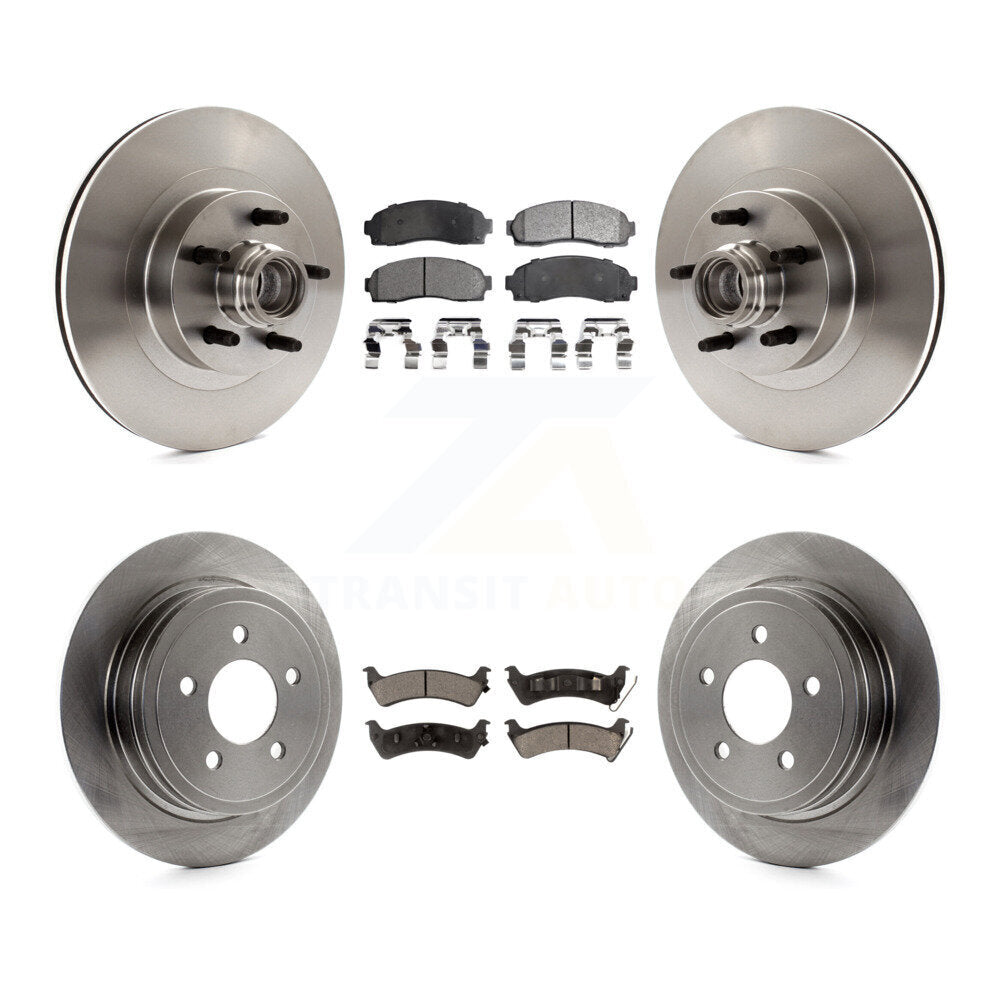 Front Rear Disc Brake Rotor And Ceramic Pad Kit For Ford Explorer Sport Trac RWD