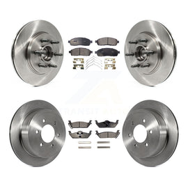 Front Rear Disc Brake Rotor & Ceramic Pad Kit For Ford F-150 Lincoln Mark LT RWD