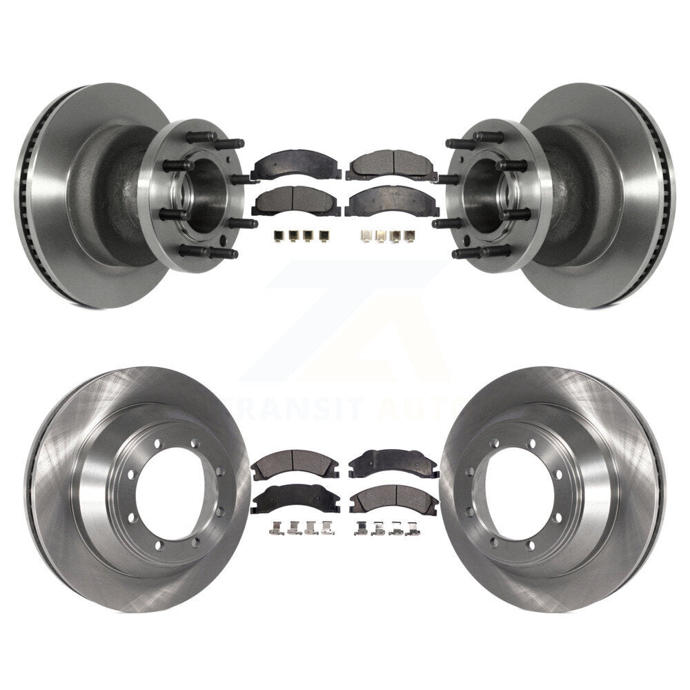 Front Rear Brake Rotor & Ceramic Pad Kit For Ford E-450 Super Duty DIESEL engine