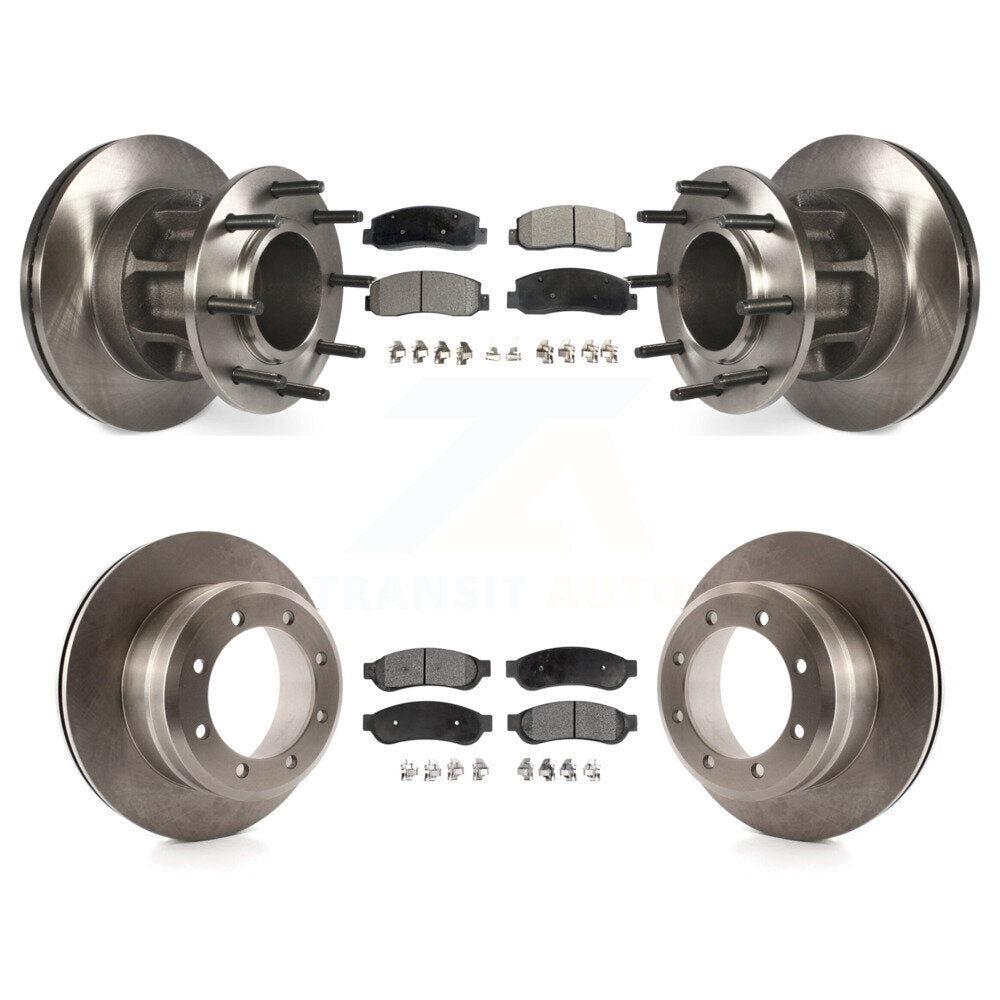 [Front+Rear] 2009-2010 Ford F-350 Super Duty RWD Premium OE Brake Rotors & Ceramic Pads Kit For Max Braking
