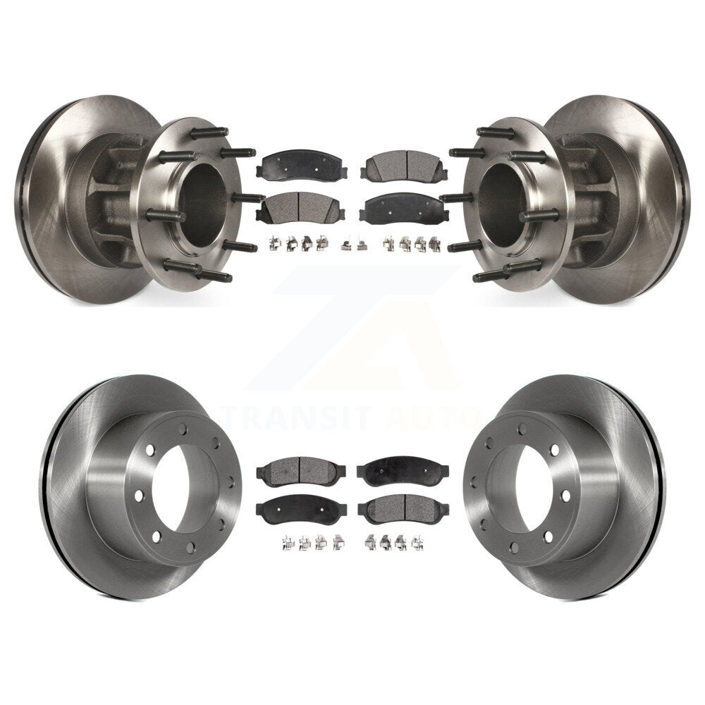 [Front+Rear] 2011-2012 Ford F-250 Super Duty RWD Premium OE Brake Rotors & Ceramic Pads Kit For Max Braking