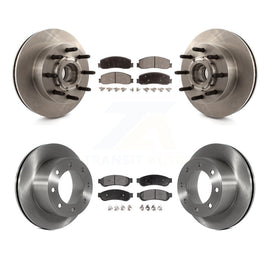 Front Rear Disc Brake Rotors Ceramic Pad Kit For Ford F-250 Super Duty F-350 RWD