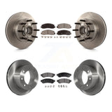 Front Rear Disc Brake Rotors Ceramic Pad Kit For Ford F-250 Super Duty F-350 RWD