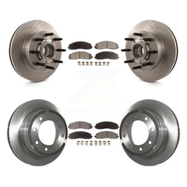 Front Rear Disc Brake Rotors And Ceramic Pads Kit For Ford F-350 Super Duty