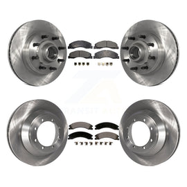 Front Rear Disc Brake Rotors And Ceramic Pads Kit For Ford E-450 Super Duty
