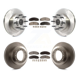 Front Rear Disc Brake Rotors And Ceramic Pads Kit For Ford F-350 Super Duty