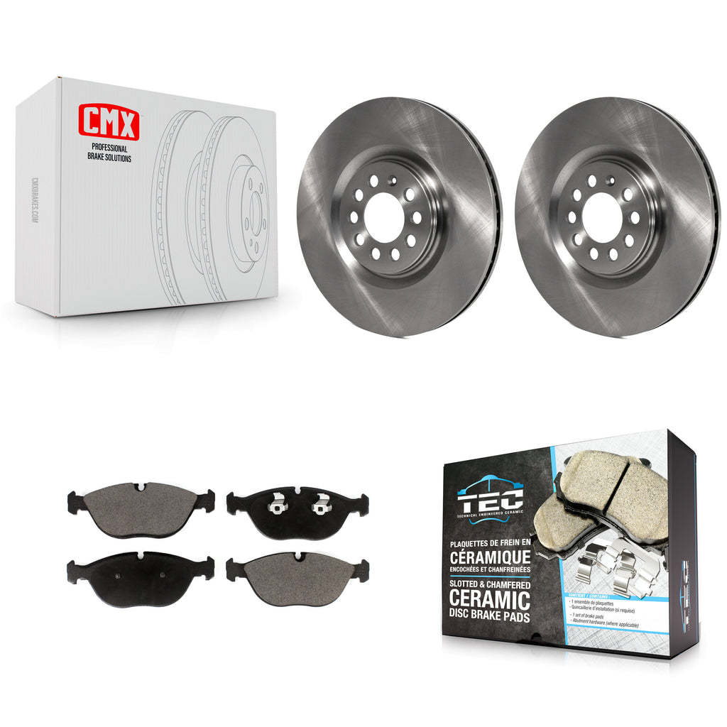 [Front] 2006 Audi TT Quattro 3.2L Premium OE Brake Rotors & Ceramic Pads Kit For Max Braking